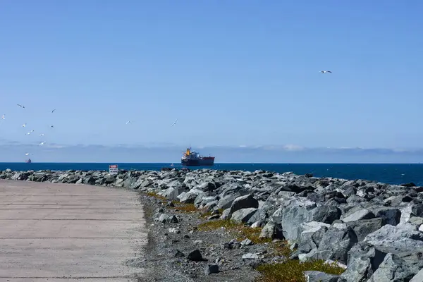 Ett Tankfartyg Som Lämnar Mackay Queensland Hamn Efter Att Lossat — Stockfoto