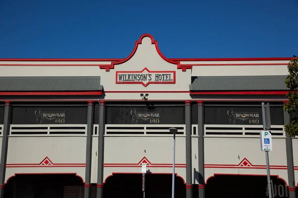 Elegante Fachada Art Deco Vintage Del Wilkinsons Hotel Mackay Queensland — Foto de Stock