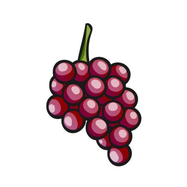 üzüm simgesi renk tasarım vektörü