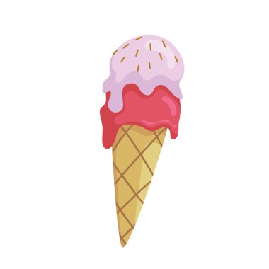 dondurma tasarımı vektörü düz nesneler