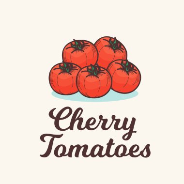 Cherry Domates malzemeleri nesne tasarımı vektör el çizimi nesneler