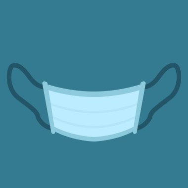 Tıbbi maske tasarımı vektör illüstrasyonu nesne tıbbi nesneler ve insan vücudu koruma
