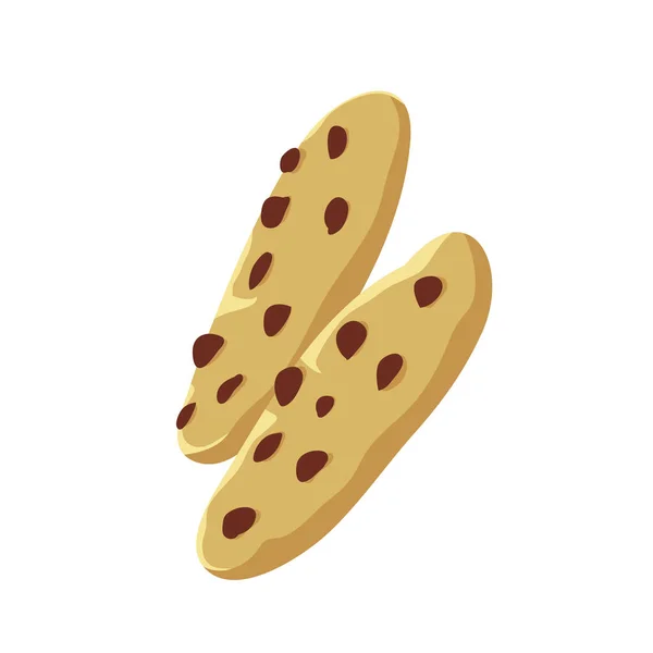 Векторные Плоские Объекты Дизайна Cookies — стоковый вектор
