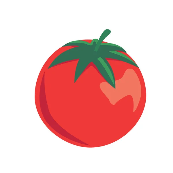 トマトデザインベクトルフラットオブジェクトデザインベクトルイラストオブジェクト新鮮な果物や有機果物 — ストックベクタ
