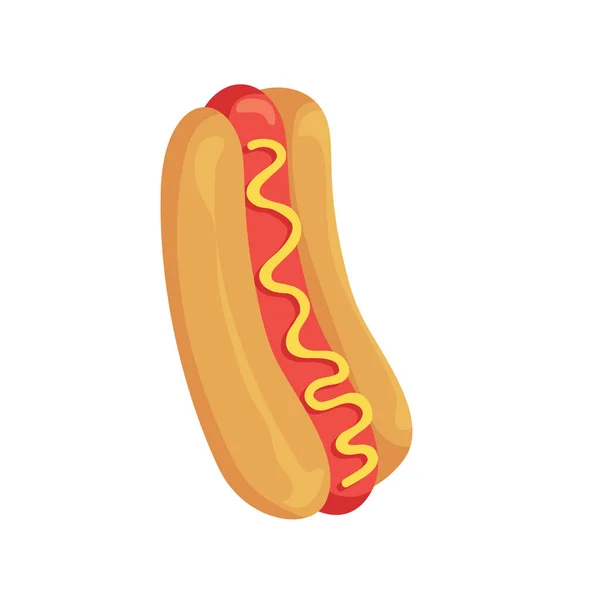 Hotdog Design Vektor Flache Objekte — Stockvektor