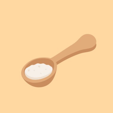 kaşık tasarımı vektörü düz nesneler