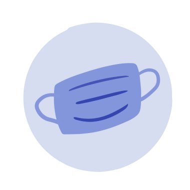 maske tıbbi tasarım vektörü düz nesneler koruma gövdesi