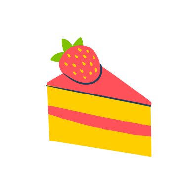 kek tasarımı vektörü düz nesneler dekorasyon nesnesi