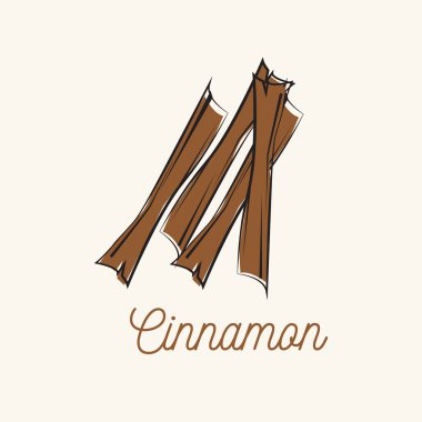 Tarçın tasarımı vektör çizimi