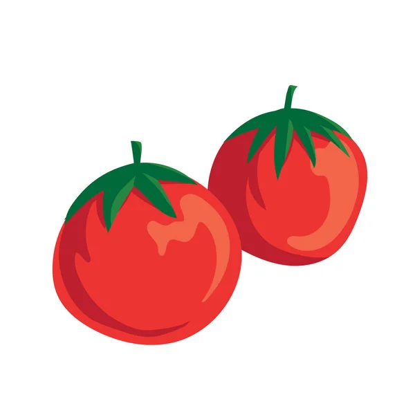 トマトデザインベクトルイラストオブジェクトフレッシュフルーツオーガニックフルーツフード — ストックベクタ