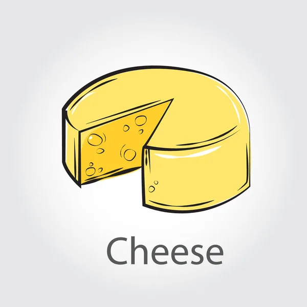 Τυρί Σχεδιασμό Διανυσματική Απεικόνιση Αντικείμενο — Διανυσματικό Αρχείο