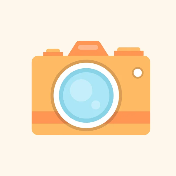 Camera Design Vector Flat Objects Summer Equipment — Stock Vector