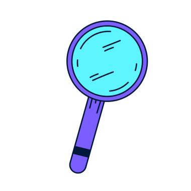 Büyütme cam tasarım vektörü nesneleri illüstrasyon bilim unsurları ve laboratuvar nesneleri