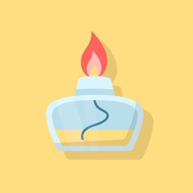 Mum tasarım vektörü nesneleri illüstrasyon bilim unsurları ve laboratuvar nesneleri