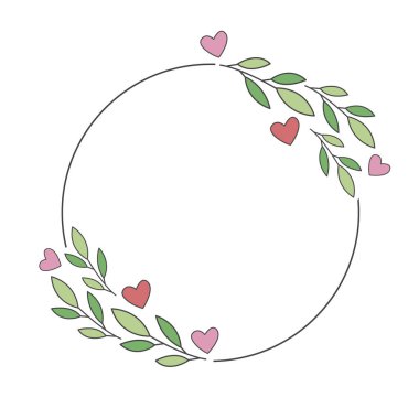 renkli düğün monogramları minimalist tasarım vektörü nesnesi