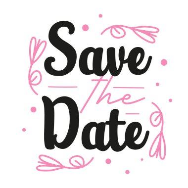 Düğün tasarım vektörünü kaydet