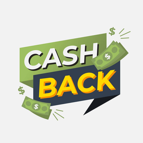 вектор дизайна кэшбэка и объект шопинга