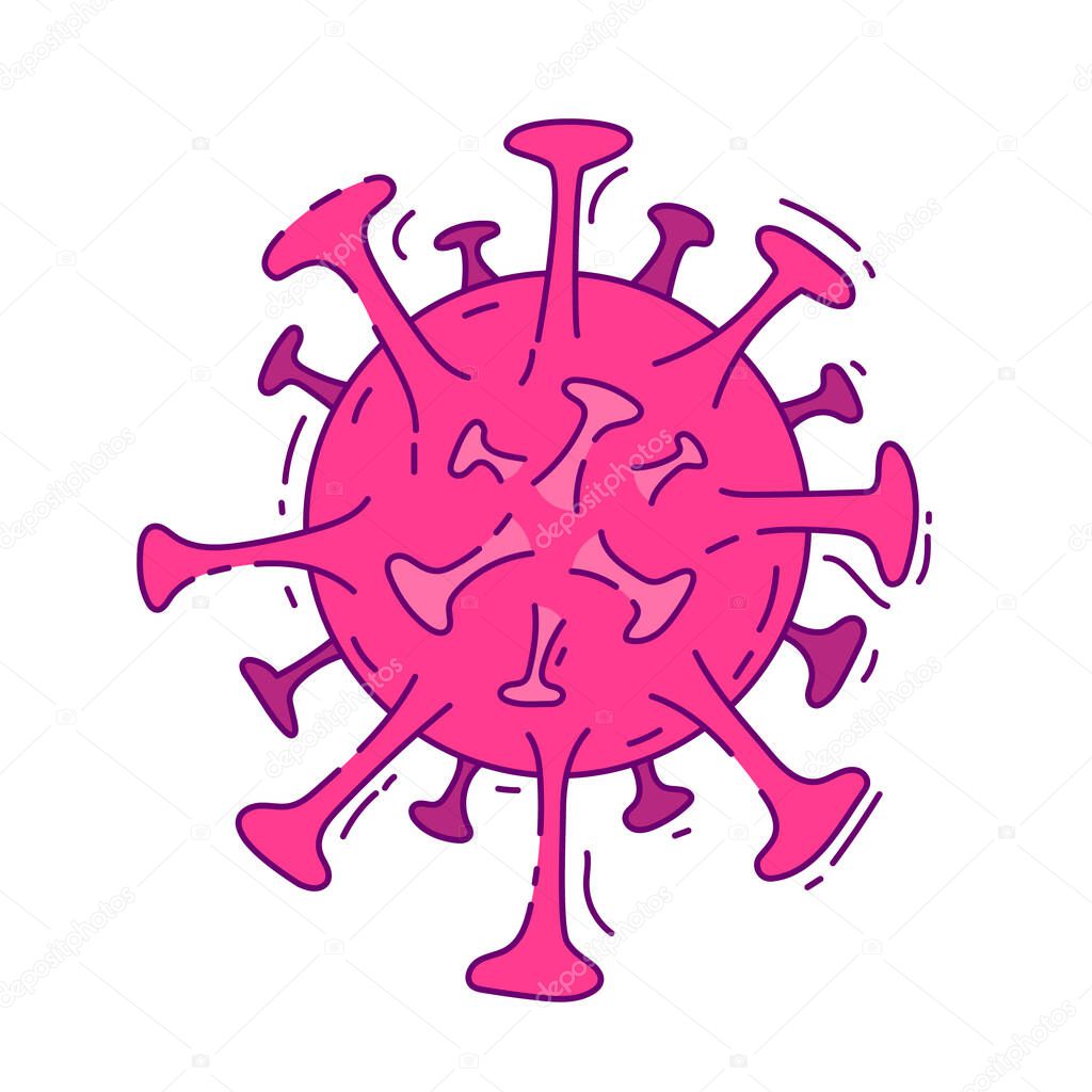 virus germs and bacteria design vector objects illustration character dangerous creature