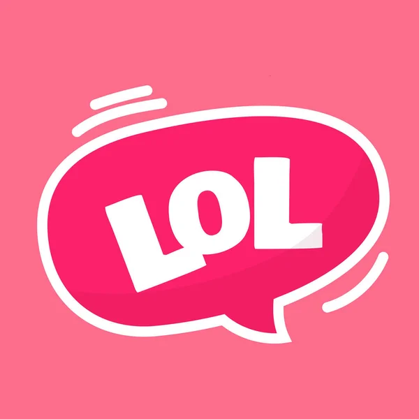 Grappig Lol Sticker Social Media Design Vector — Stockvector