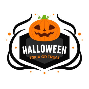 Mutlu cadılar bayramı rozeti etiketleri tasarım vektör nesneleri illüstrasyonu