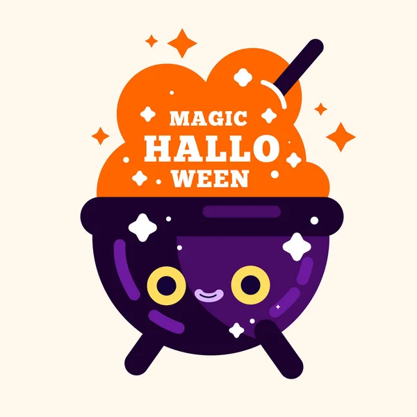 Heureux Halloween Badge Étiquettes Conception Vectoriel Objets Illustration — Image vectorielle