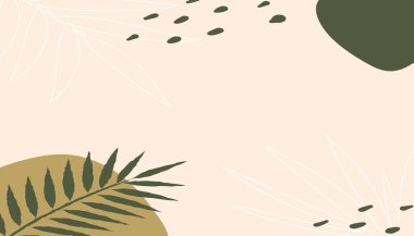 soyut organik yaprak arkaplanı ve duvar kağıdı tasarım vektörü