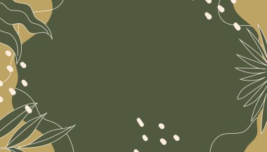 soyut organik yaprak arkaplanı ve duvar kağıdı tasarım vektörü