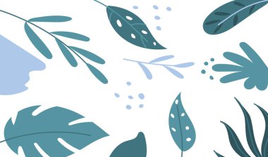 soyut organik yaprak Pastel renk arkaplan ve duvar kağıdı tasarım vektörü