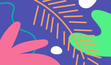 soyut organik yaprak Pastel renk arkaplan ve duvar kağıdı tasarım vektörü