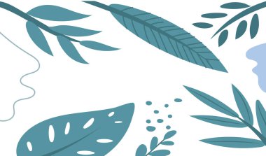 soyut organik yaprak Pastel renk arkaplan ve duvar kağıdı tasarım vektörü