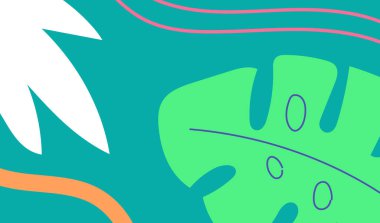 soyut organik yaprak Pastel renk arkaplan ve duvar kağıdı tasarım vektörü