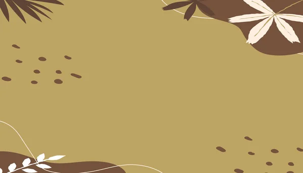 抽象的な有機的な葉の背景と壁紙のデザインベクトル — ストックベクタ