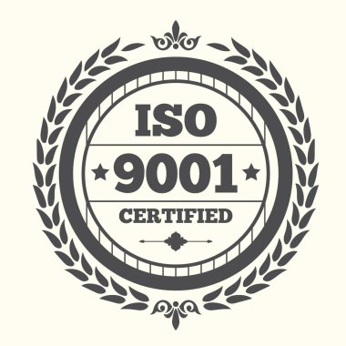 izo sertifika pul tasarımı vektörü