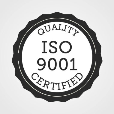 izo sertifika pul tasarımı vektörü