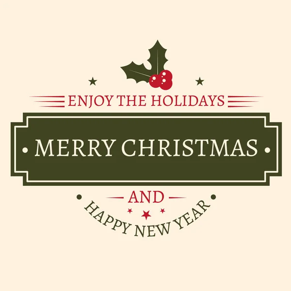 Klasik mutlu noeller rozet tasarımı vektör nesnesi