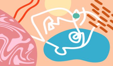 organik renklere sahip soyut sanat arkaplanı