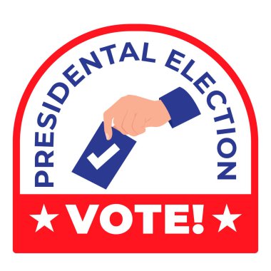 ABD başkanlık seçim rozeti