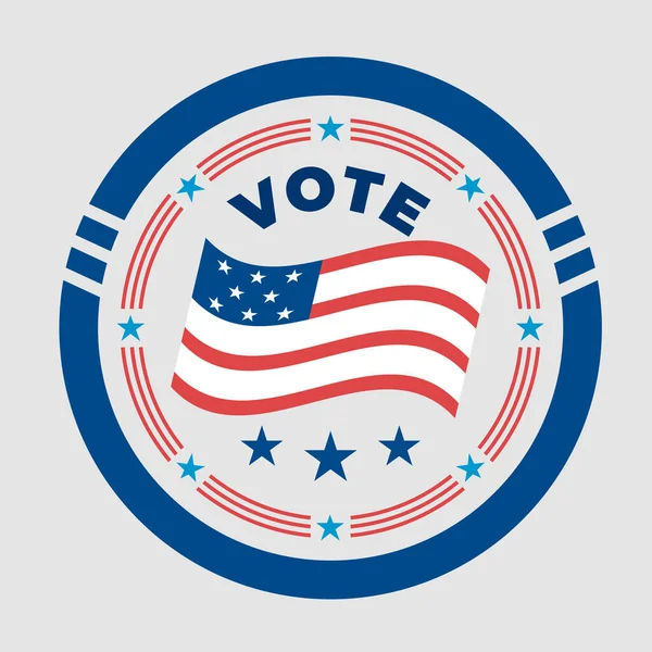 Etats Unis Président Élection Vote Badge — Image vectorielle