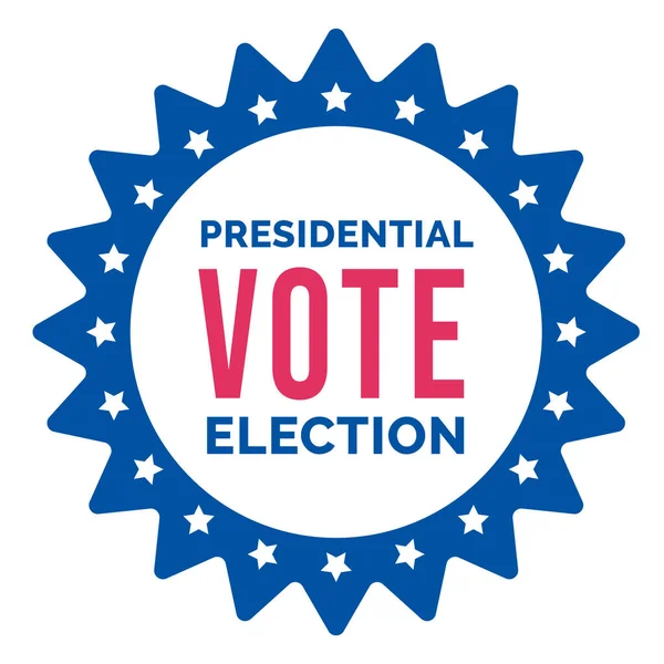Etats Unis Président Élection Vote Badge — Image vectorielle