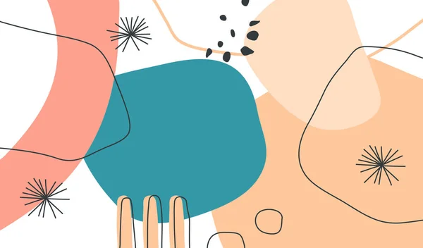 Duvarın dekoratif resimleri için organik renklere sahip soyut sanat arkaplanı şekilleri kullanılabilir