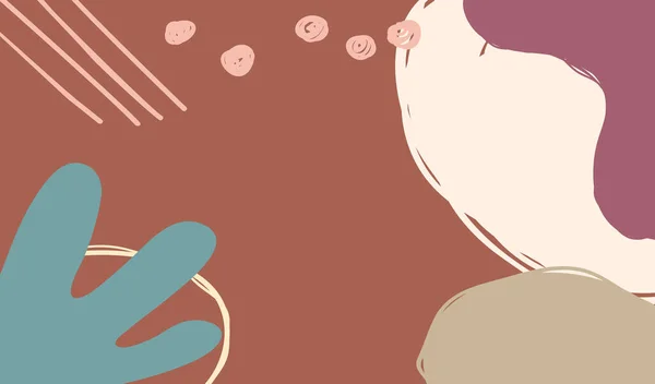 Duvarın dekoratif resimleri için organik renklere sahip soyut sanat arkaplanı şekilleri kullanılabilir