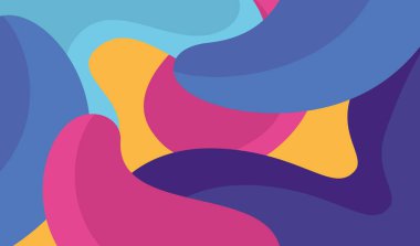 Duvarın dekoratif resimleri için organik renklere sahip soyut sanat arkaplanı şekilleri kullanılabilir