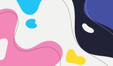 Duvarın dekoratif resimleri için organik renklere sahip soyut sanat arkaplanı şekilleri kullanılabilir