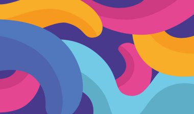 Duvarın dekoratif resimleri için organik renklere sahip soyut sanat arkaplanı şekilleri kullanılabilir