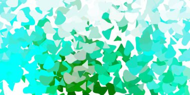 Rastgele şekilli açık yeşil vektör arkaplanı. Gradyan rastgele formlarla modern soyut illüstrasyon. Reklamlarınız için modern tasarım.