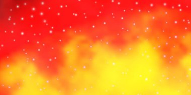 Güzel yıldızlı açık turuncu vektör dokusu. Soyut şablondaki yıldızlarla dekoratif illüstrasyon. Reklamınız, posteriniz, afişiniz için en iyi tasarım.