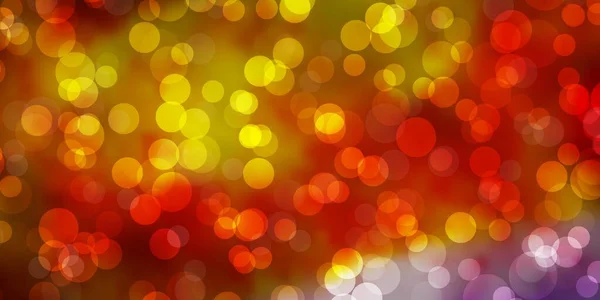 Light Multicolor Vector Background Bubbles Colorful Illustration Gradient Dots Nature — Stock Vector