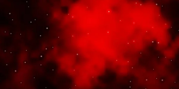 Sötét Vörös Vektor Minta Absztrakt Csillagokkal Homályos Dekoratív Design Egyszerű — Stock Vector