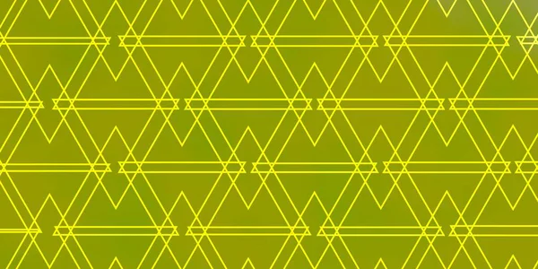 Светло Зеленый Желтый Векторный Узор Многоугольным Стилем Красивая Иллюстрация Треугольниками — стоковый вектор