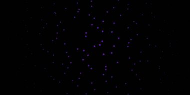 Güzel yıldızlı koyu mor vektör dokusu. Yıldızlı bulanık dekoratif tasarım. Yeni yıl ilanı, broşürler için desen.